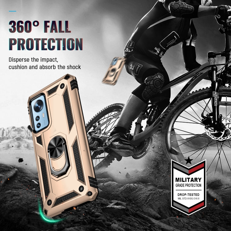 For Xiaomi 12 Pro Shockproof TPU + PC Phone Case with Holder