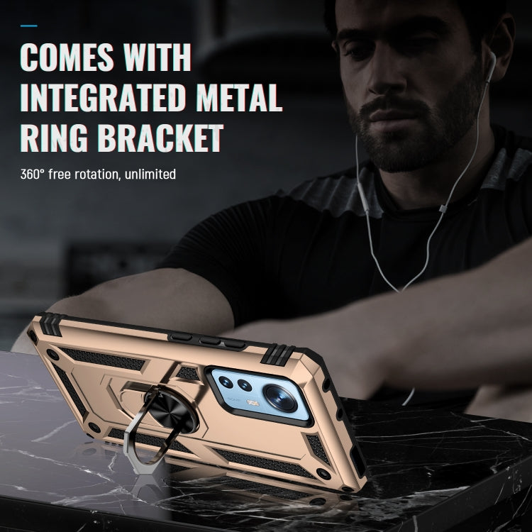 For Xiaomi 12 Pro Shockproof TPU + PC Phone Case with Holder