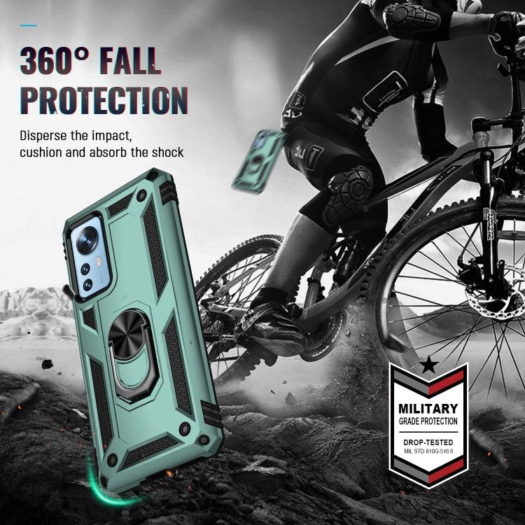 For Xiaomi 12 Pro Shockproof TPU + PC Phone Case with Holder