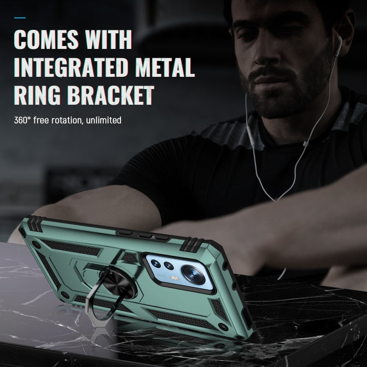 For Xiaomi 12 Pro Shockproof TPU + PC Phone Case with Holder