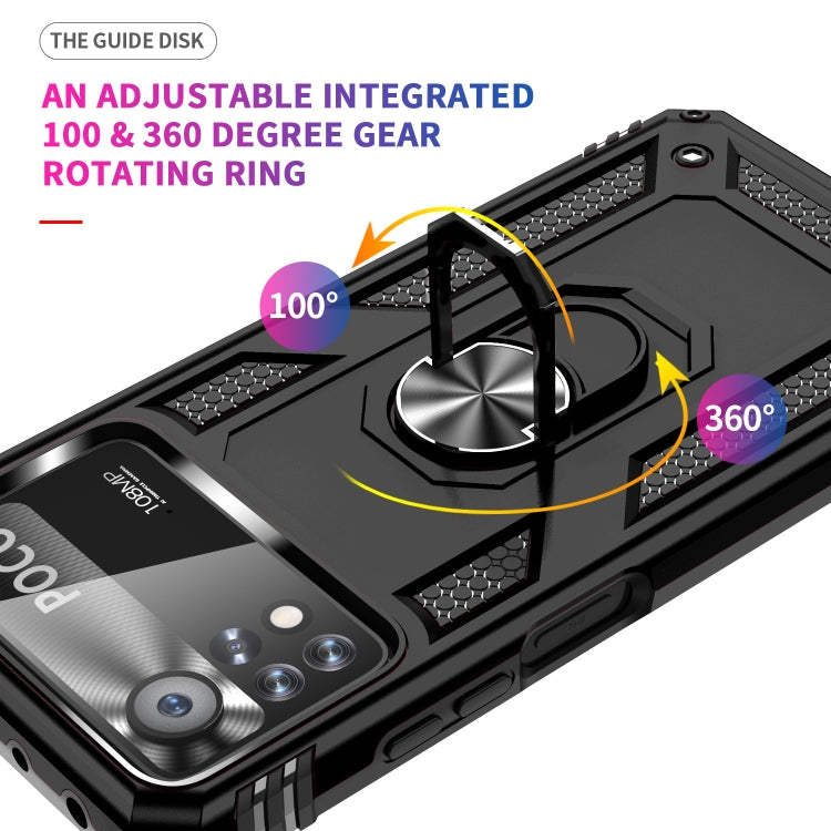 For Xiaomi Poco X4 Pro 5G Shockproof TPU + PC Phone Case with Holder