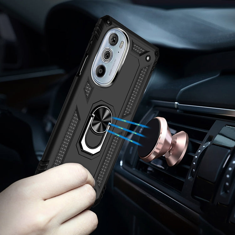 For Motorola Edge 30 Pro Shockproof TPU + PC Phone Case with Holder
