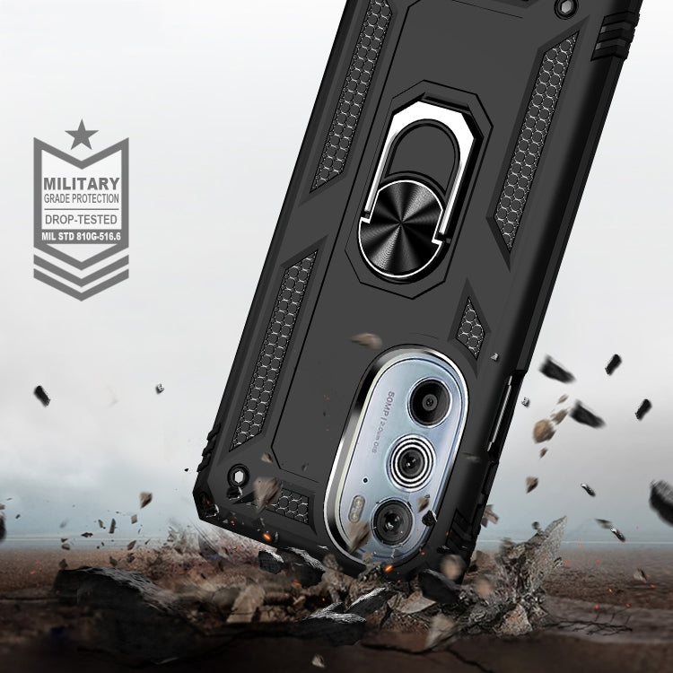 For Motorola Edge 30 Pro Shockproof TPU + PC Phone Case with Holder