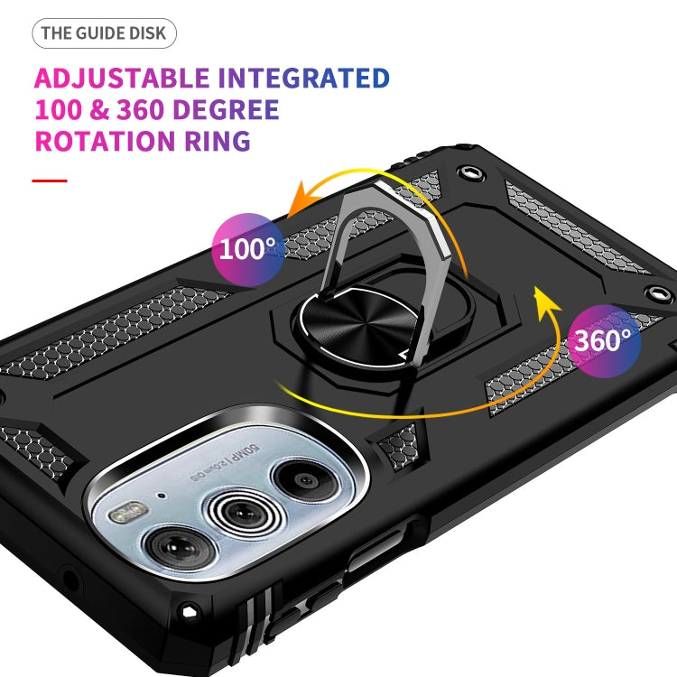 For Motorola Edge 30 Pro Shockproof TPU + PC Phone Case with Holder
