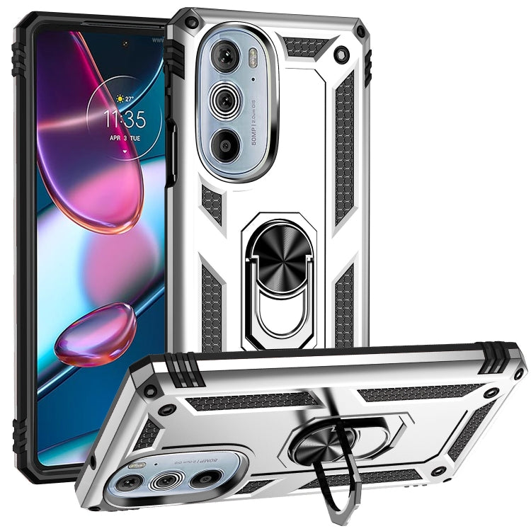 For Motorola Edge 30 Pro Shockproof TPU + PC Phone Case with Holder