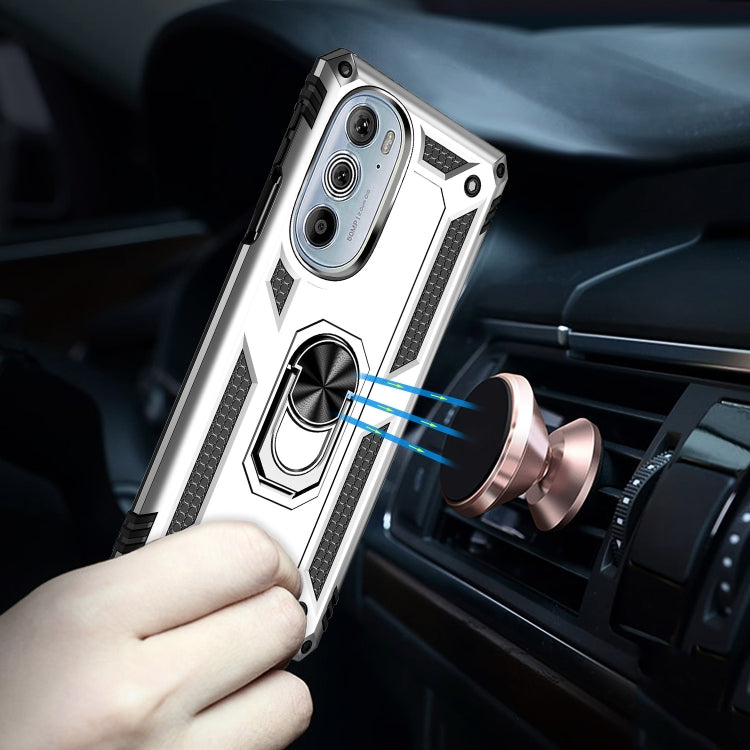 For Motorola Edge 30 Pro Shockproof TPU + PC Phone Case with Holder