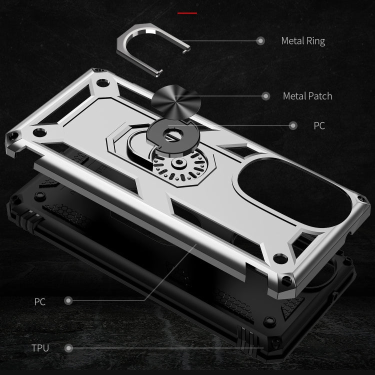 For Motorola Edge 30 Pro Shockproof TPU + PC Phone Case with Holder
