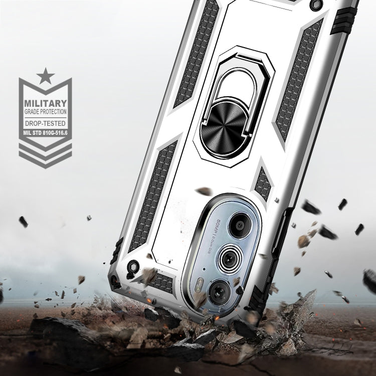 For Motorola Edge 30 Pro Shockproof TPU + PC Phone Case with Holder