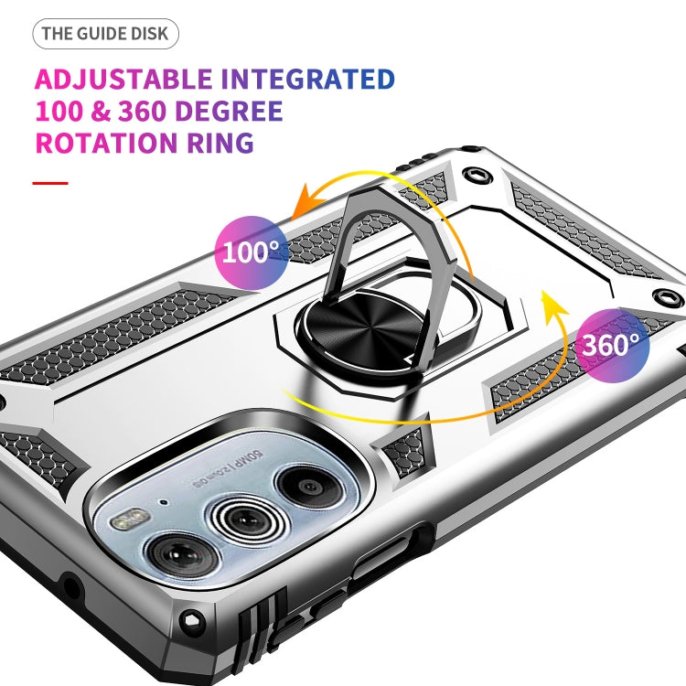 For Motorola Edge 30 Pro Shockproof TPU + PC Phone Case with Holder
