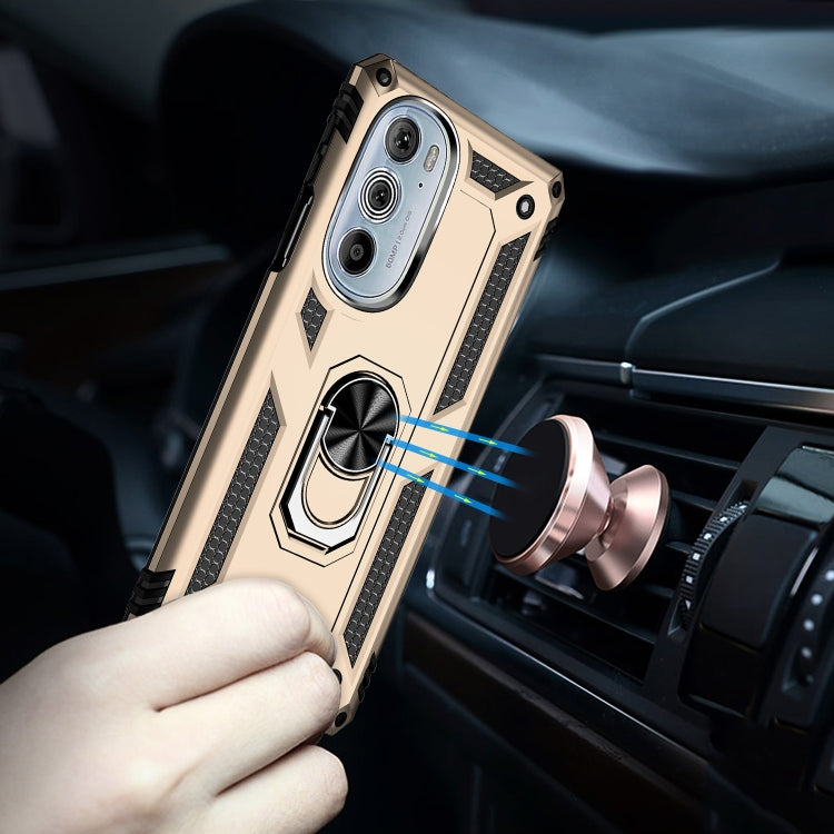 For Motorola Edge 30 Pro Shockproof TPU + PC Phone Case with Holder