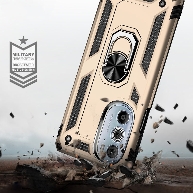 For Motorola Edge 30 Pro Shockproof TPU + PC Phone Case with Holder