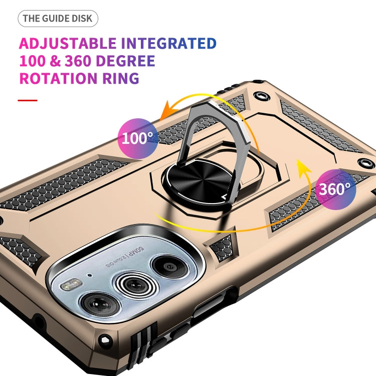 For Motorola Edge 30 Pro Shockproof TPU + PC Phone Case with Holder