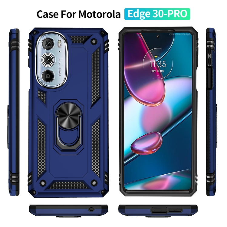 For Motorola Edge 30 Pro Shockproof TPU + PC Phone Case with Holder