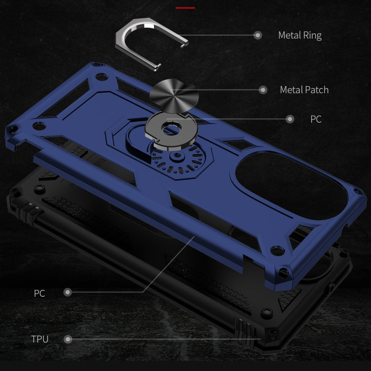 For Motorola Edge 30 Pro Shockproof TPU + PC Phone Case with Holder