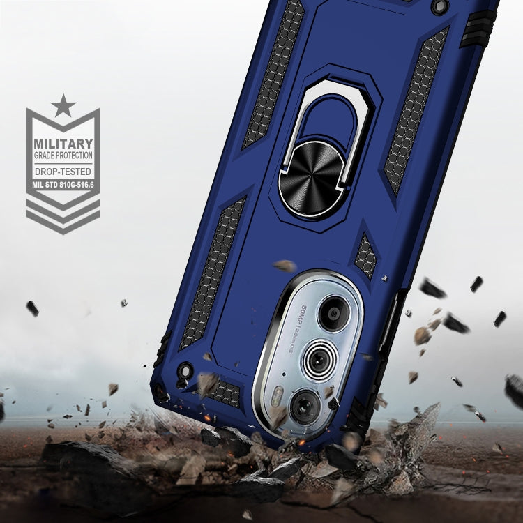 For Motorola Edge 30 Pro Shockproof TPU + PC Phone Case with Holder