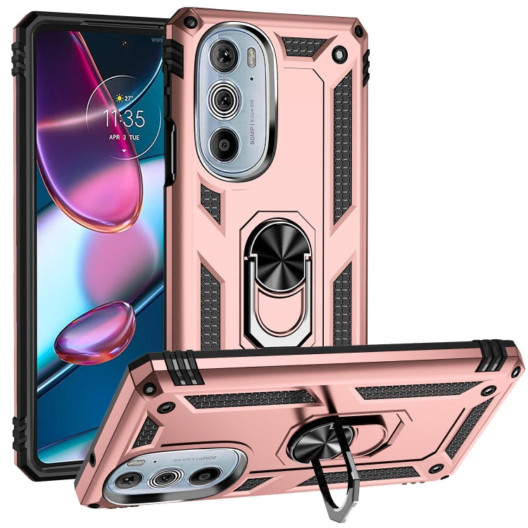 For Motorola Edge 30 Pro Shockproof TPU + PC Phone Case with Holder