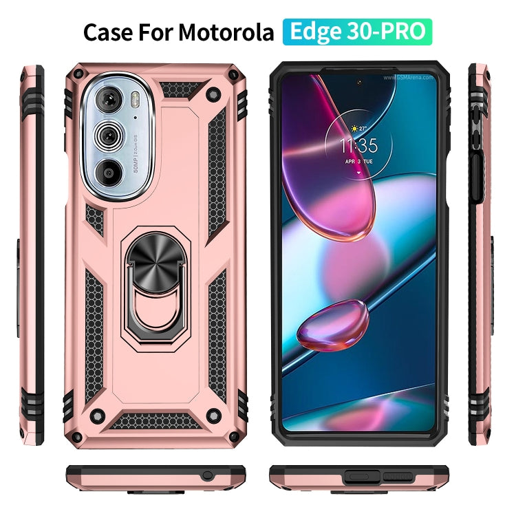 For Motorola Edge 30 Pro Shockproof TPU + PC Phone Case with Holder