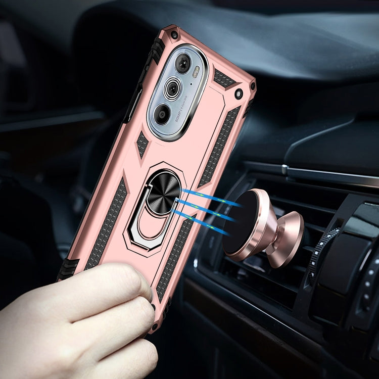For Motorola Edge 30 Pro Shockproof TPU + PC Phone Case with Holder
