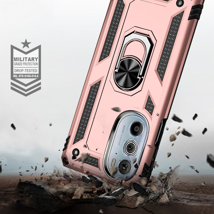 For Motorola Edge 30 Pro Shockproof TPU + PC Phone Case with Holder