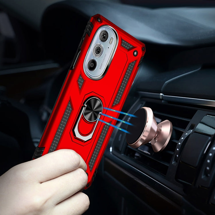 For Motorola Edge 30 Pro Shockproof TPU + PC Phone Case with Holder