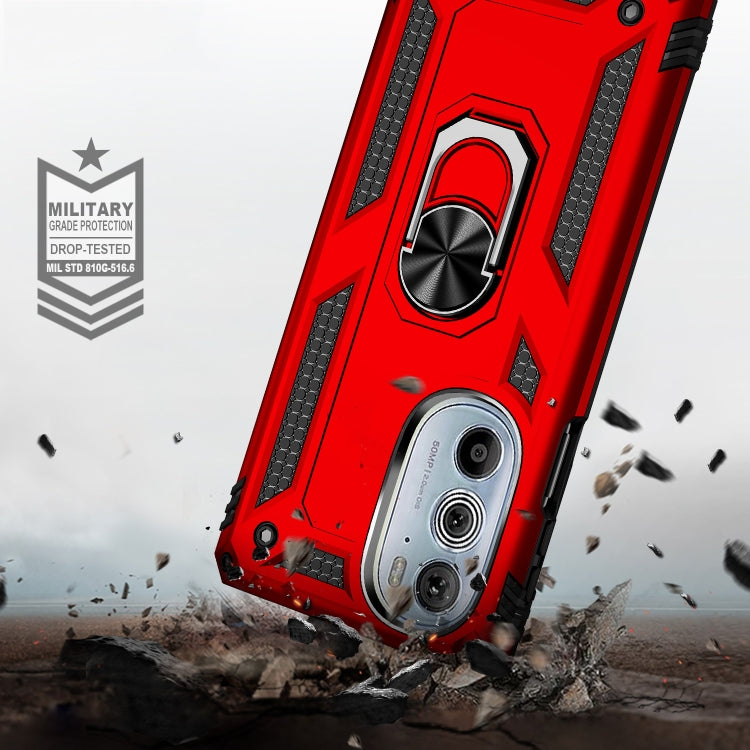 For Motorola Edge 30 Pro Shockproof TPU + PC Phone Case with Holder