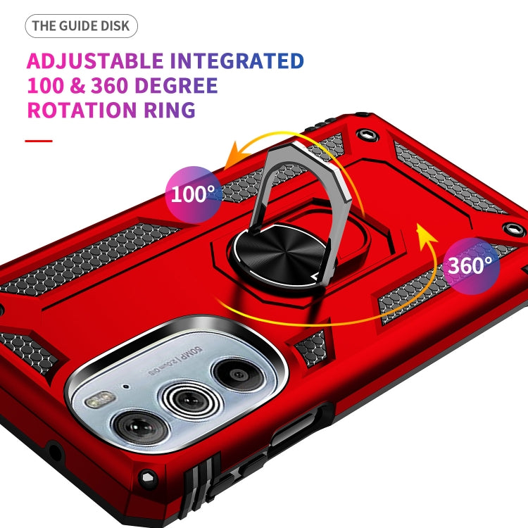 For Motorola Edge 30 Pro Shockproof TPU + PC Phone Case with Holder