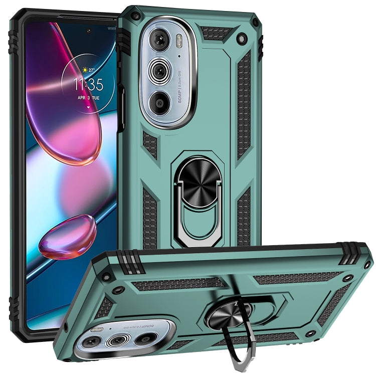 For Motorola Edge 30 Pro Shockproof TPU + PC Phone Case with Holder