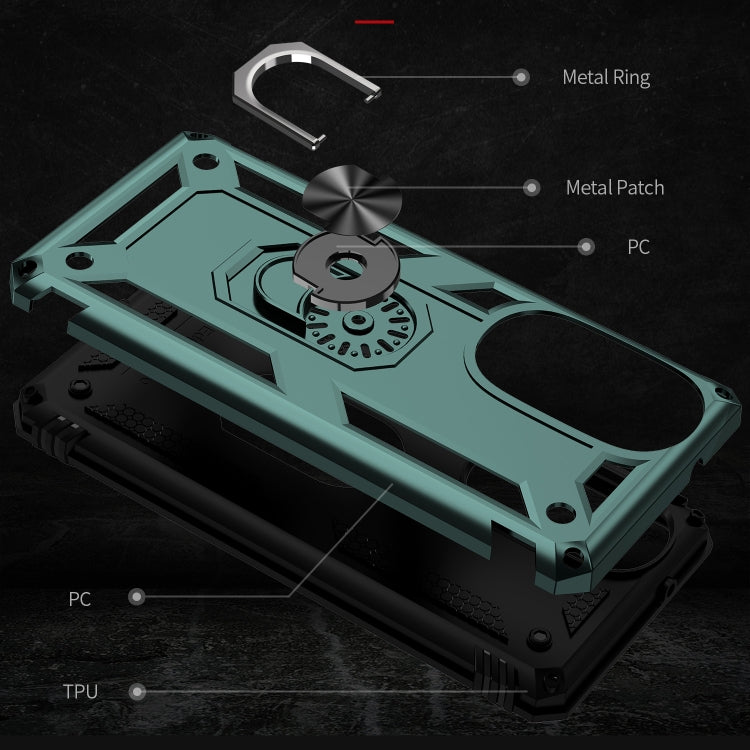 For Motorola Edge 30 Pro Shockproof TPU + PC Phone Case with Holder
