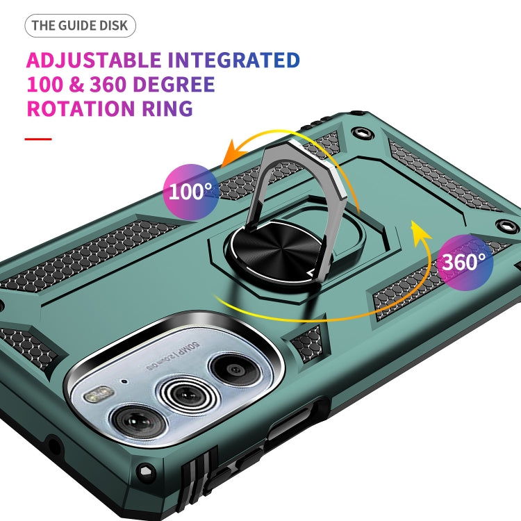 For Motorola Edge 30 Pro Shockproof TPU + PC Phone Case with Holder