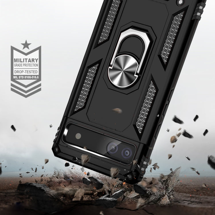 For Google Pixel 6a Shockproof TPU + PC Phone Case with Holder