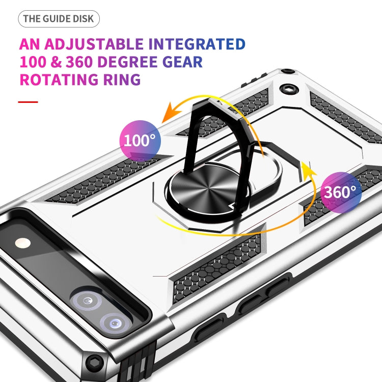 For Google Pixel 6a Shockproof TPU + PC Phone Case with Holder