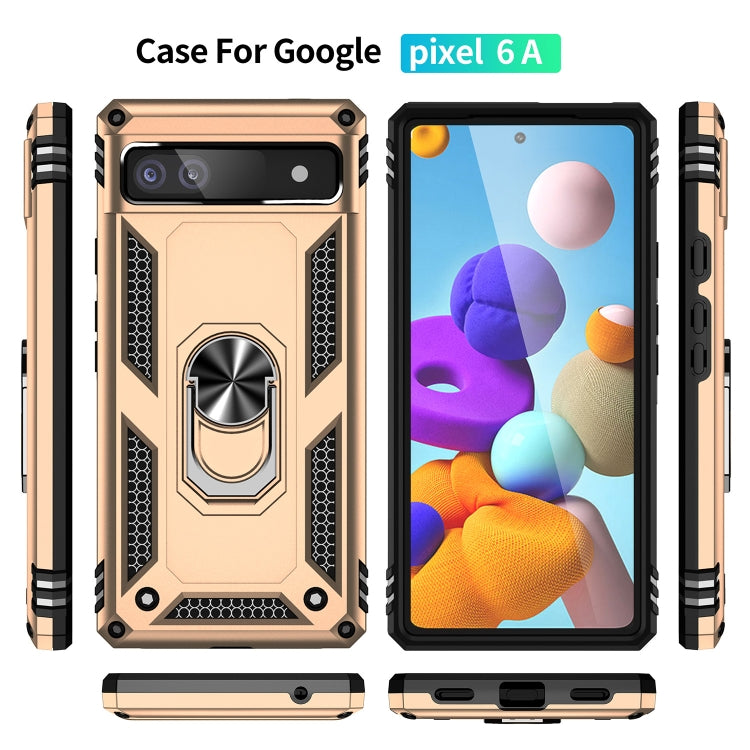 For Google Pixel 6a Shockproof TPU + PC Phone Case with Holder