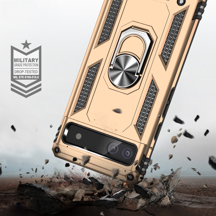 For Google Pixel 6a Shockproof TPU + PC Phone Case with Holder