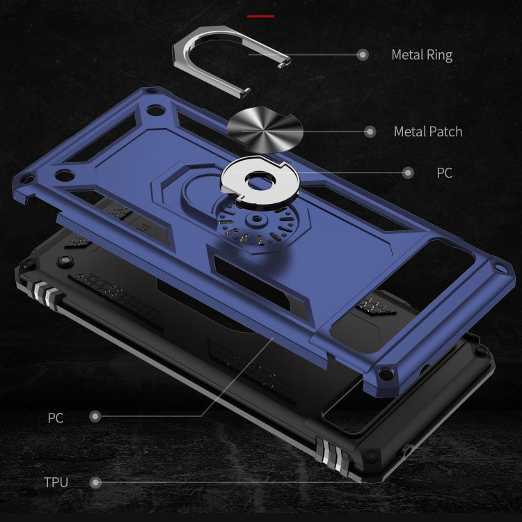 For Google Pixel 6a Shockproof TPU + PC Phone Case with Holder