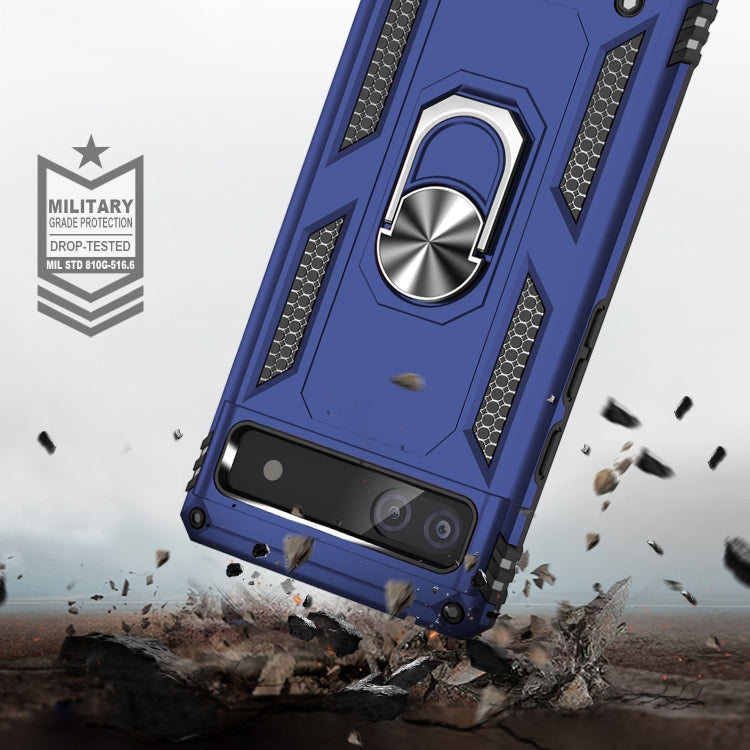 For Google Pixel 6a Shockproof TPU + PC Phone Case with Holder