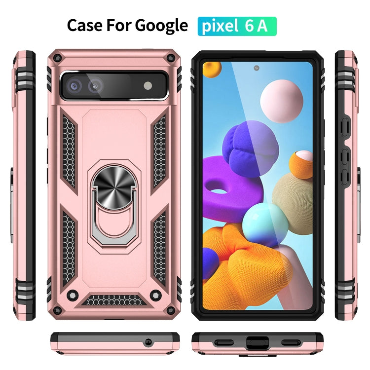 For Google Pixel 6a Shockproof TPU + PC Phone Case with Holder