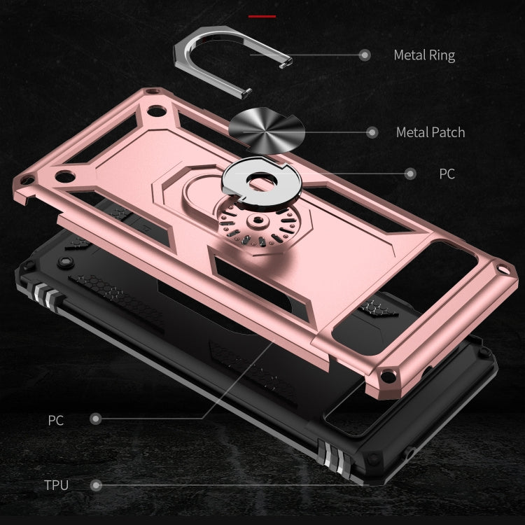 For Google Pixel 6a Shockproof TPU + PC Phone Case with Holder