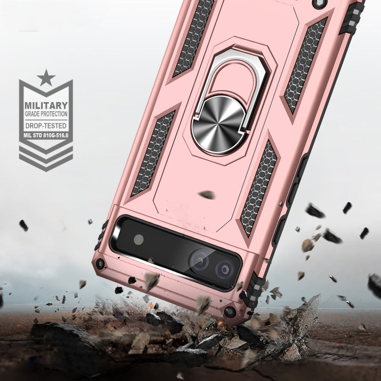 For Google Pixel 6a Shockproof TPU + PC Phone Case with Holder