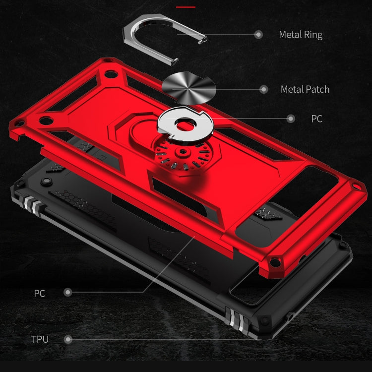 For Google Pixel 6a Shockproof TPU + PC Phone Case with Holder