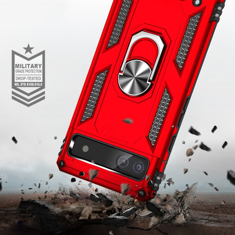 For Google Pixel 6a Shockproof TPU + PC Phone Case with Holder