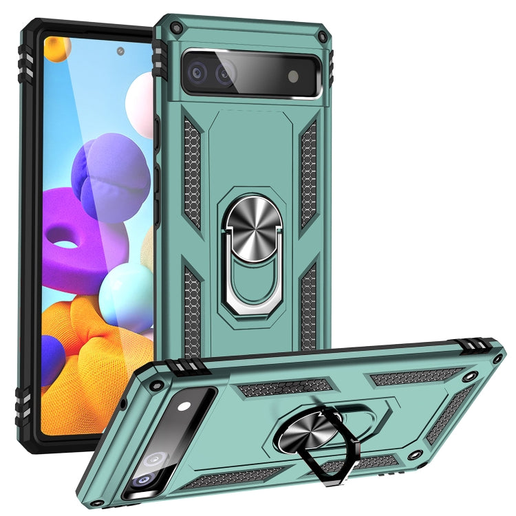 For Google Pixel 6a Shockproof TPU + PC Phone Case with Holder