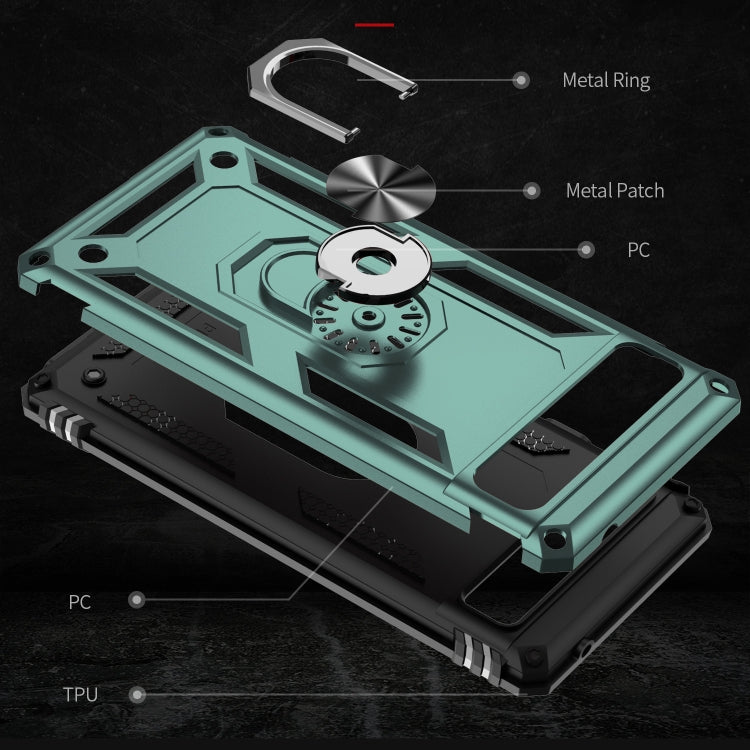 For Google Pixel 6a Shockproof TPU + PC Phone Case with Holder