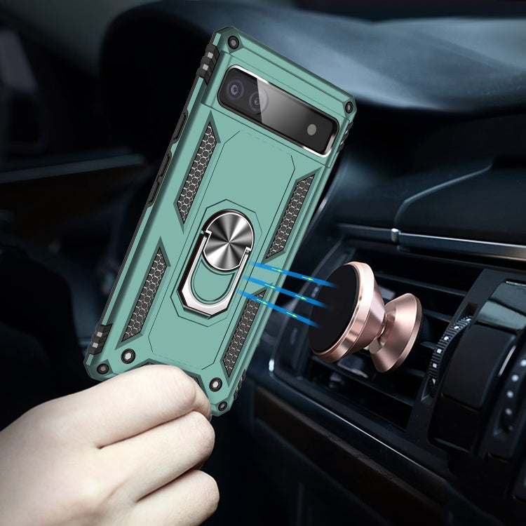 For Google Pixel 6a Shockproof TPU + PC Phone Case with Holder