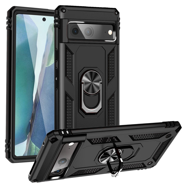 For Google Pixel 7 Shockproof TPU + PC Phone Case with Holder
