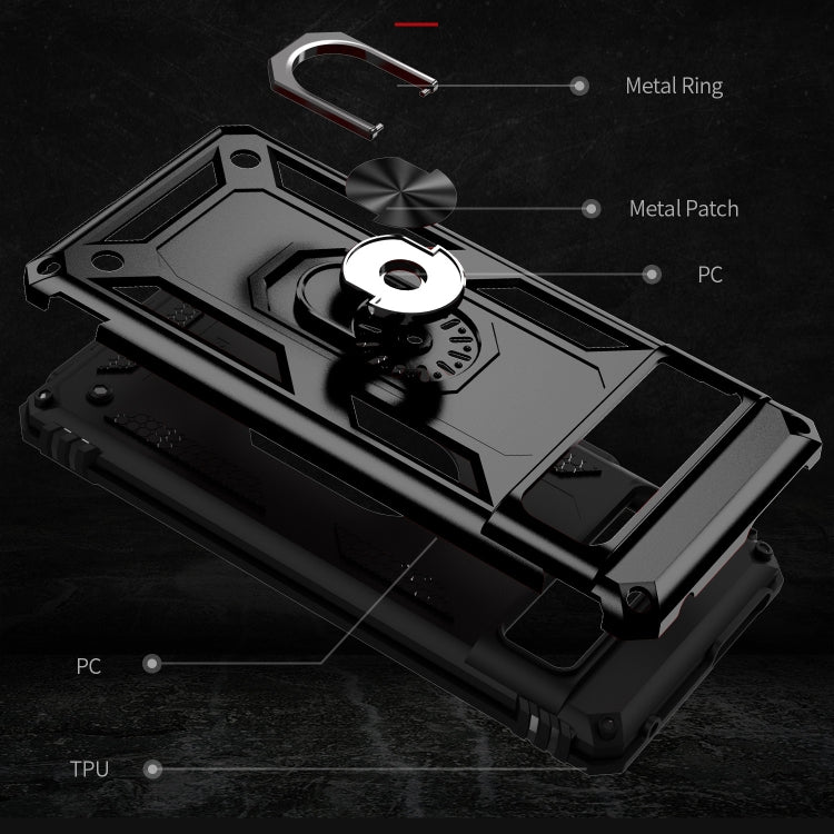 For Google Pixel 7 Shockproof TPU + PC Phone Case with Holder
