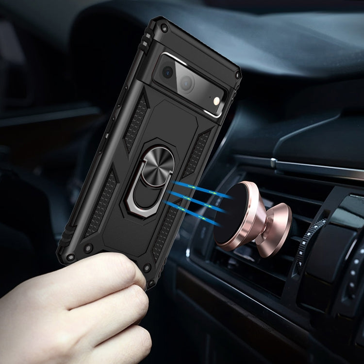 For Google Pixel 7 Shockproof TPU + PC Phone Case with Holder