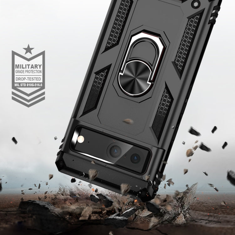 For Google Pixel 7 Shockproof TPU + PC Phone Case with Holder
