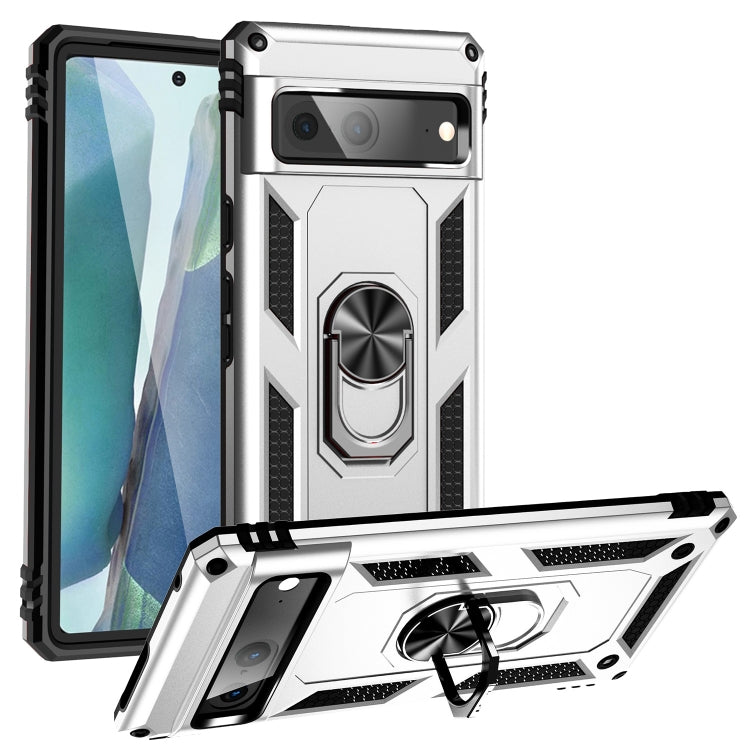 For Google Pixel 7 Shockproof TPU + PC Phone Case with Holder