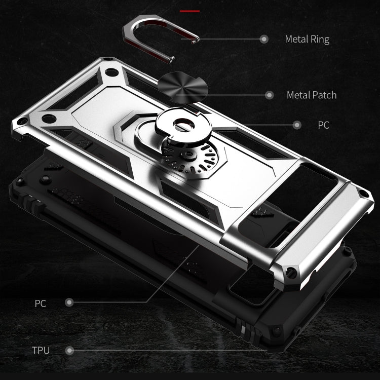 For Google Pixel 7 Shockproof TPU + PC Phone Case with Holder