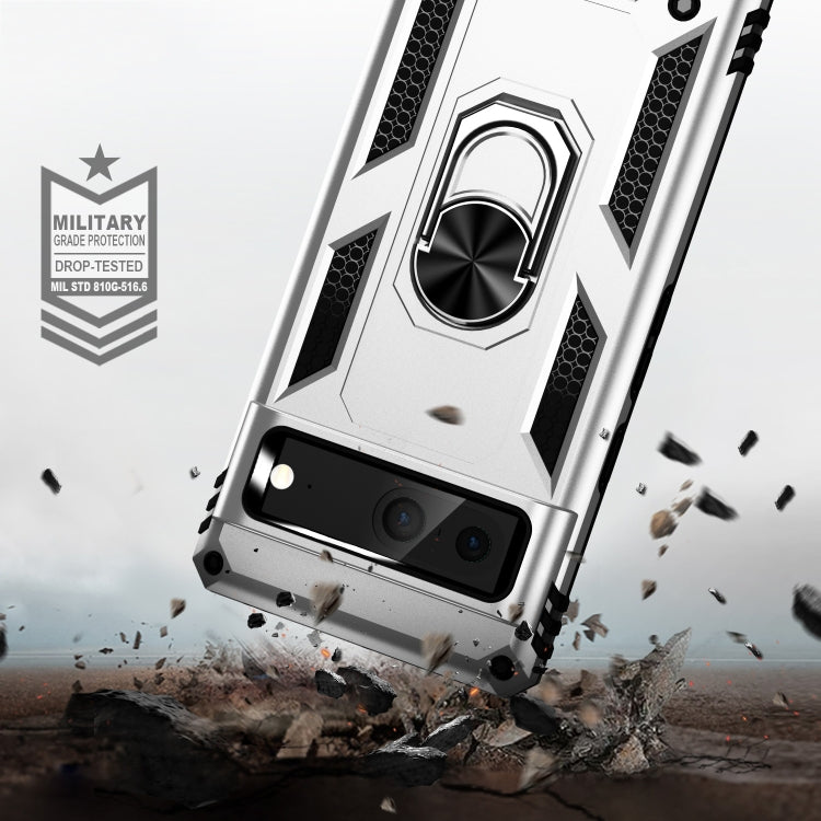 For Google Pixel 7 Shockproof TPU + PC Phone Case with Holder